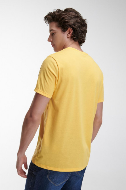 Camiseta básica manga corta estampada.