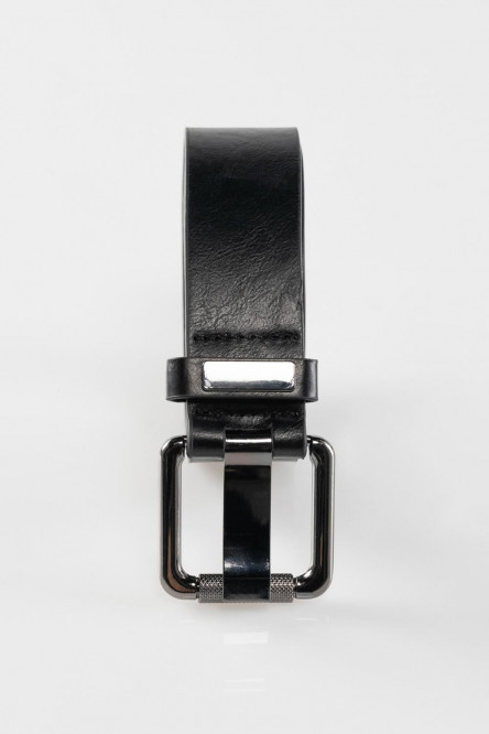 Cinturon unicolor, hebilla metalica