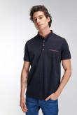 Camiseta Polo unicolor con cuello neru