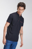 Camiseta Polo unicolor con cuello neru
