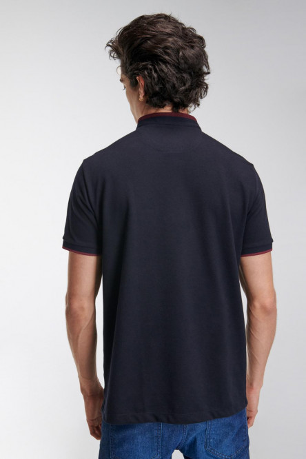 Camiseta Polo unicolor con cuello neru