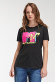 Camiseta manga corta estampada de MTV.