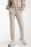 Pantalon jogger, unicolor, con bolsillos en costado