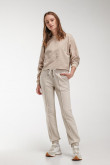 Pantalon jogger, unicolor, con bolsillos en costado