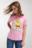 Camiseta manga corta estampado de Bob Esponja.