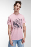 Camiseta básica manga corta estampada.