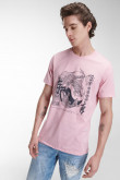Camiseta básica manga corta estampada.