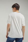 Camiseta básica manga corta estampada.