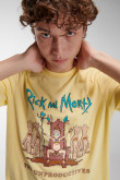 Camiseta, con estampado en frente, de Rick & Morty