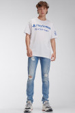 Camiseta cuello redondo, estampada de PlayStation.