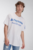 Camiseta cuello redondo, estampada de PlayStation.
