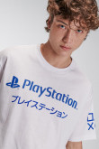 Camiseta cuello redondo, estampada de PlayStation.