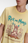 Camiseta, con estampado en frente, de Rick & Morty