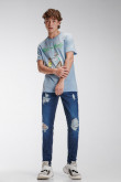Camiseta, con estampado en frente, de Rick & Morty