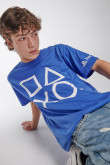 Camiseta cuello redondo, estampada de PlayStation.