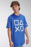 Camiseta cuello redondo, estampada de PlayStation.