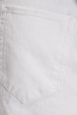Bermuda Slim de jean blanca, tiro bajo con rotos