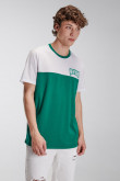 Camiseta estampada, cuello redondo, manga corta con estampado frente