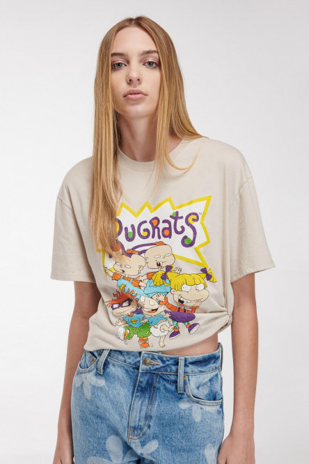 Camiseta manga corta estampado de Aventuras en Pañales.
