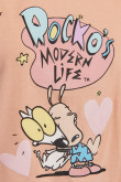 Camiseta manga corta estampado de La Vida moderna de Rocko.