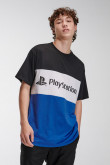 Camiseta cuello redondo, estampada de PlayStation.