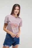 Camiseta básica manga corta estampada.