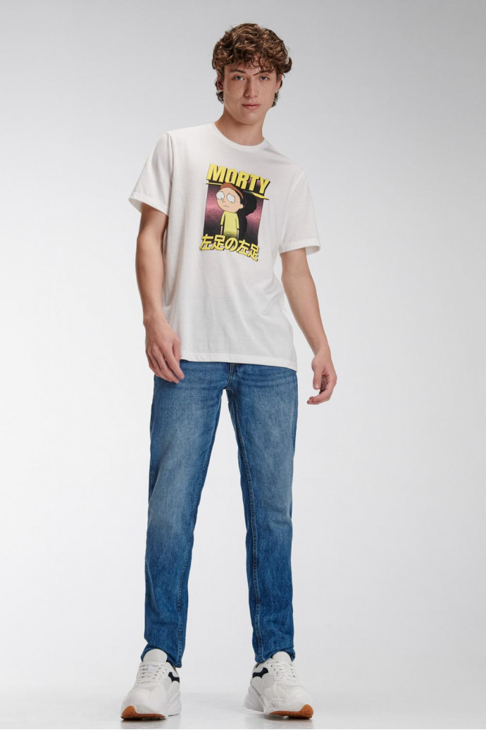Camiseta, con estampado en frente, de Rick & Morty