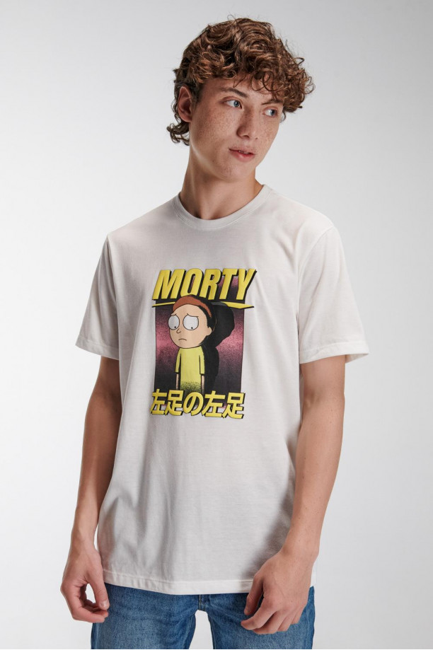 Camiseta, con estampado en frente, de Rick & Morty