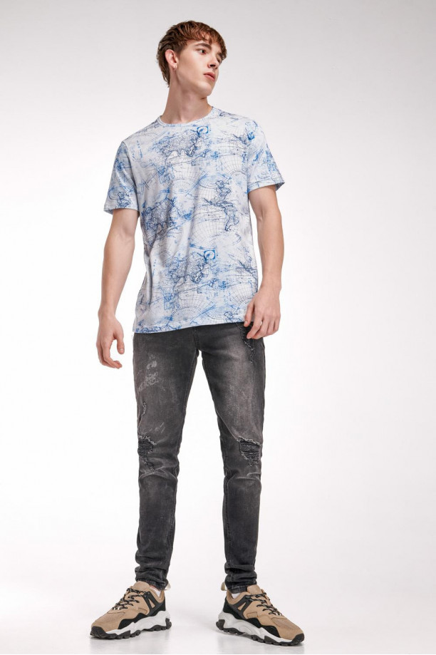 Camiseta manga corta estampada