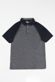 Camiseta Polo unicolor con cuello y puños tejidos