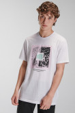 Camiseta básica manga corta estampada.