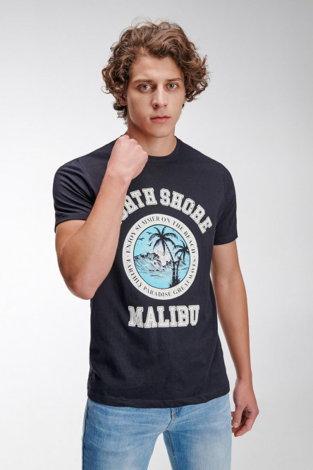 Camiseta manga corta estampada