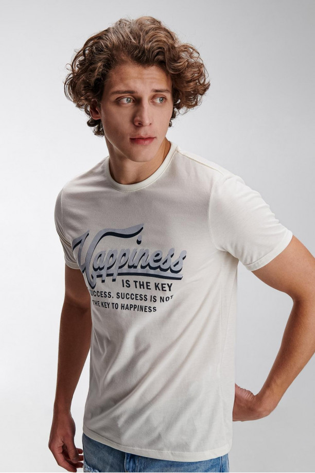 Camiseta manga corta estampada