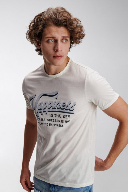 Camiseta manga corta estampada
