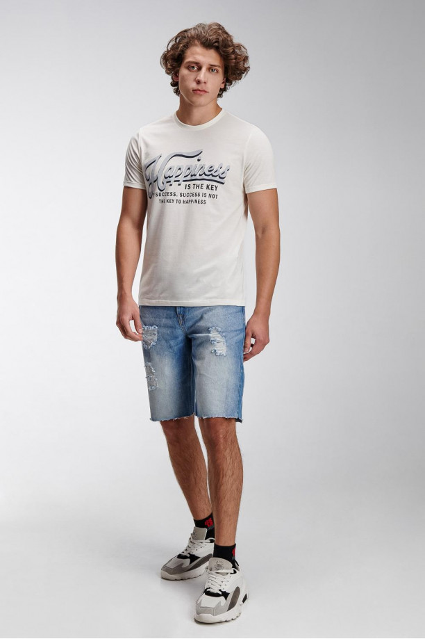 Camiseta manga corta estampada