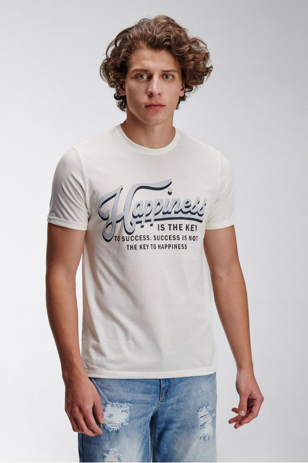 Camiseta manga corta estampada