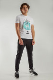 Camiseta manga corta estampada.