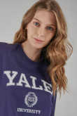 Camiseta corta, con estampado en frente, de Yale