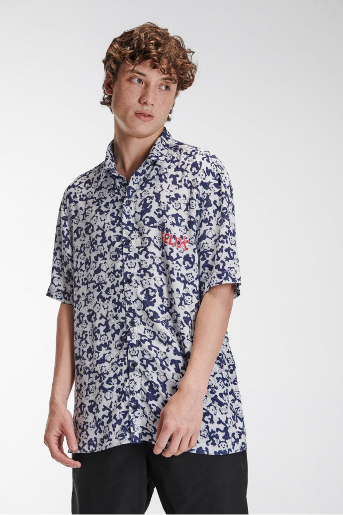 CAMISA CON ESTAMPACION FELIX EL GATO