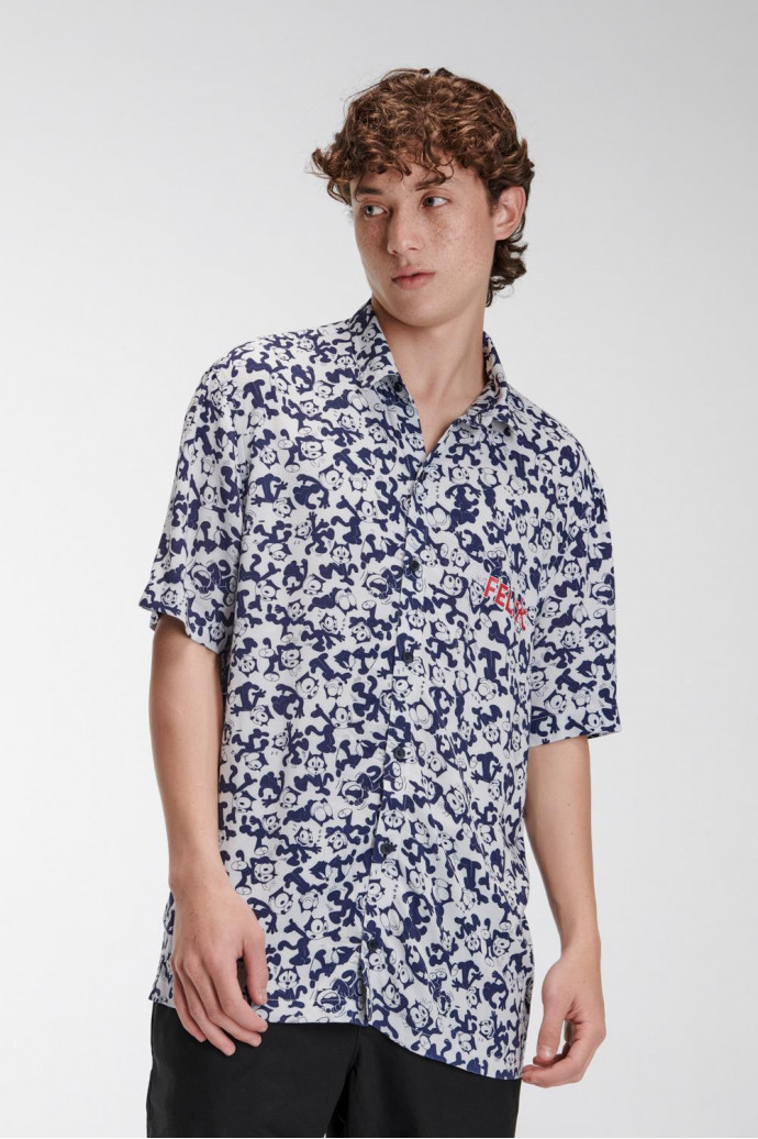 CAMISA CON ESTAMPACION FELIX EL GATO