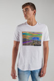 Camiseta básica manga corta estampada