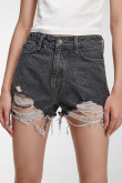 Short denim tiro alto.