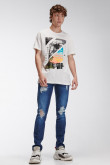 Jean Skinny con parches estampados