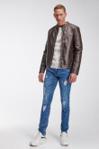 Chaqueta efecto piel