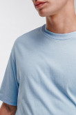 Camiseta básica manga corta azul claro