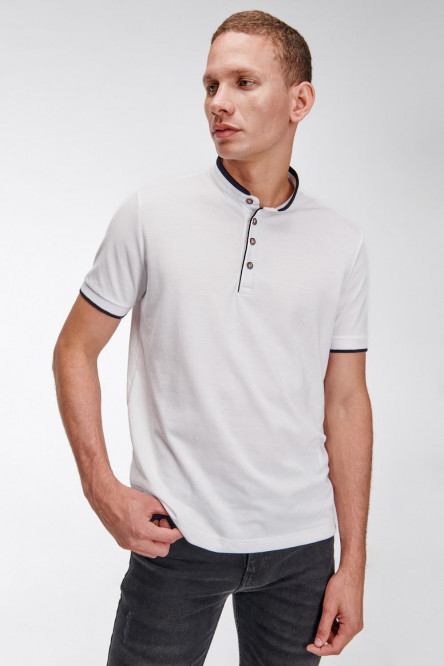 Camiseta Polo unicolor con cuello neru