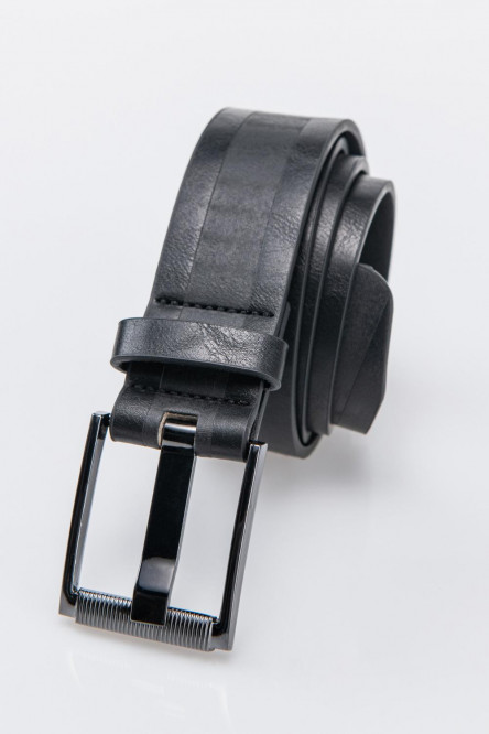 Cinturon unicolor, hebilla metalica
