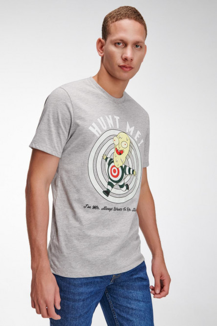 Camiseta, con estampado en frente, de Rick & Morty