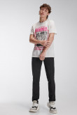 Camiseta básica manga corta con estampado