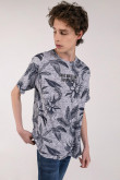 Camiseta estampada, cuello redondo, manga corta con estampado frente